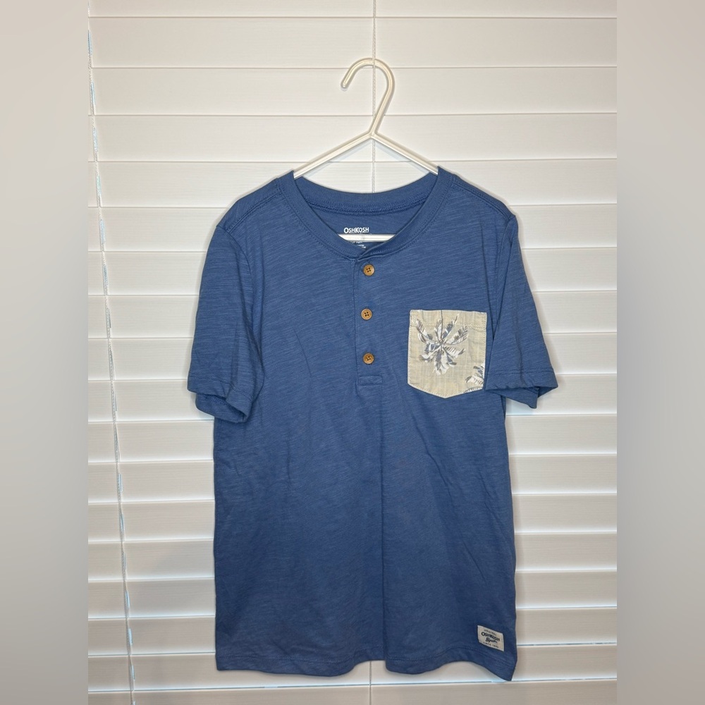 OshKosh B'gosh Blue Tee with Beige Pocket